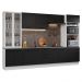 Armário de Cozinha Completa 340cm Branco/Preto Agata Madesa 01