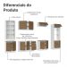 Armário de Cozinha Completa 340cm Branco/Rustic Glamy Madesa 01