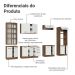 Armário de Cozinha Completa 340cm Rustic/Branco Agata Madesa 01