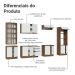 Armário de Cozinha Completa 340cm Rustic/Branco Glamy Madesa 01