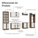 Armário de Cozinha Completa 340cm Rustic/Branco Stella Madesa 01
