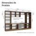 Armário de Cozinha Completa 340cm Rustic/Cinza Agata Madesa 01