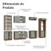 Armário de Cozinha Completa 340cm Rustic/Cinza Agata Madesa 01