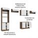 Armário de Cozinha Completa 350cm Rustic/Branco Stella Madesa 01