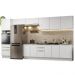 Armário de Cozinha Completa 400cm Branco Veludo Lux da Thauane Madesa