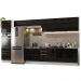 Armário de Cozinha Completa 400cm Branco/Preto Lux da Thauane Madesa