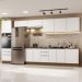 Armário de Cozinha Completa 400cm Rustic/Branco Veludo Lux da Thauane Madesa