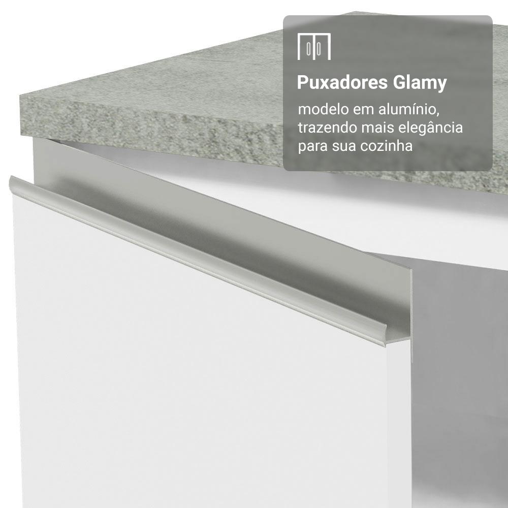 Armário de Cozinha Completa 549cm Branco Glamy Madesa 01