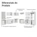 Armário de Cozinha Completa 566cm Branco/Banco Veludo Lux Madesa 01