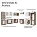 Armário de Cozinha Completa 566cm Rustic/Branco Veludo Lux Madesa 01