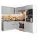 Armário de Cozinha Completa Canto 100% MDF Madesa Acordes XA419001 (Sem Tampo) Portas Branco Brilho