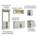 Armário de Cozinha Completa Madesa 100% MDF Acordes Balcão (Sem Tampo e Pia) Portas Branco Brilho