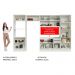 Armário de Cozinha Completa Madesa 100% MDF Acordes XA330002 (Sem Tampo e Pia) Portas Branco Brilho