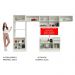 Armário de Cozinha Completa Madesa 100% MDF Acordes XA350001 (Sem Tampo e Pia) Portas - Branco Brilho