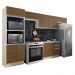 Armário de Cozinha Completa Madesa 100% MDF Acordes XA350001 Balcão (Sem Tampo e Pia) Branco/Rustic