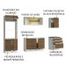 Armário de Cozinha Completa Madesa 100% MDF Acordes com Balcão (Sem Tampo e Pia) - Branco/Rustic