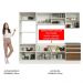 Armário de Cozinha Completa Madesa 100% MDF Acordes com Balcão (Sem Tampo e Pia) - Branco/Rustic