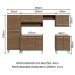 Armário de Cozinha Completa Madesa Emilly 293001 com Balcão e Paneleiro - Rustic