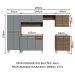 Armário de Cozinha Completa Madesa Emilly 293001 com Balcão e Paneleiro - Rustic/Cinza