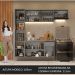 Armário de Cozinha Completa Suspenso 220cm Cinza Nice Madesa 02