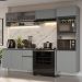 Armário de Cozinha Completa Suspenso 260cm Cinza Nice Madesa 11