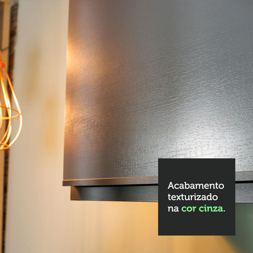 Armário de Cozinha Completa Suspenso 320cm Cinza Nice Madesa 07