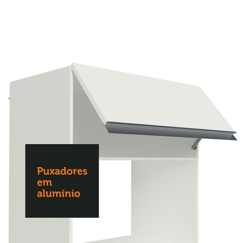 Armário de Cozinha Completa de Canto 100% MDF 447cm Branco Smart Madesa 02