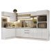 Armário de Cozinha Completa de Canto 100% MDF 447cm Frentes Branco Brilho Smart Madesa 02