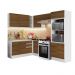 Armário de Cozinha Completa de Canto 100% MDF Madesa Acordes XA419001 (Sem Tampo) - Branco/Rustic