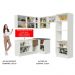 Armário de Cozinha Completa de Canto 100% MDF Madesa Acordes XA419001 (Sem Tampo) - Branco/Rustic