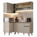 Armário de Cozinha Completa de Canto 265 cm Crema Nice Madesa 01