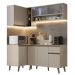 Armário de Cozinha Completa de Canto 265 cm Crema Nice Madesa 02
