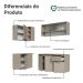 Armário de Cozinha Completa de Canto 265 cm Suspenso Crema Nice Madesa 03