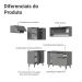 Armário de Cozinha Completa de Canto 325cm Cinza Nice Madesa 04