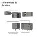 Armário de Cozinha Completa de Canto 325cm Cinza Nice Madesa 06