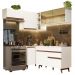 Armário de Cozinha Completa de Canto 332cm Branco Reims Madesa 03