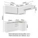 Armário de Cozinha Completa de Canto 349cm Branco Glamy Madesa 07