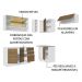 Armário de Cozinha Completa de Canto 349cm Branco/Rustic Glamy Madesa 06