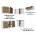 Armário de Cozinha Completa de Canto 349cm Branco/Rustic Glamy Madesa 07