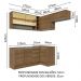 Armário de Cozinha Completa de Canto 349cm Rustic Glamy Madesa 06