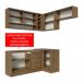 Armário de Cozinha Completa de Canto 349cm Rustic Glamy Madesa 06