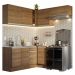 Armário de Cozinha Completa de Canto 349cm Rustic Glamy Madesa 07