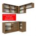 Armário de Cozinha Completa de Canto 349cm Rustic Glamy Madesa 07