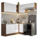 Armário de Cozinha Completa de Canto 349cm Rustic/Branco Glamy Madesa 07