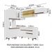 Armário de Cozinha Completa de Canto 392cm Branco Reims Madesa 03