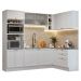 Armário de Cozinha Completa de Canto 399 cm Branco Vik Madesa 01