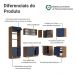 Armário de Cozinha Completa de Canto 399 cm Rustic/Azul Vik Madesa 01