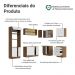 Armário de Cozinha Completa de Canto 399 cm Rustic/Branco Vik Madesa 02