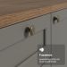 Armário de Cozinha Completa de Canto 399 cm Rustic/Cinza Vik Madesa 02
