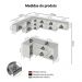 Armário de Cozinha Completa de Canto 405cm Cinza Nice Madesa 02